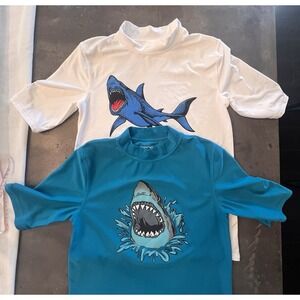 Cherokee/Cat&Jack Youth 1/2 sleeved swim shirt/ rash guard shirts XL (16) x2